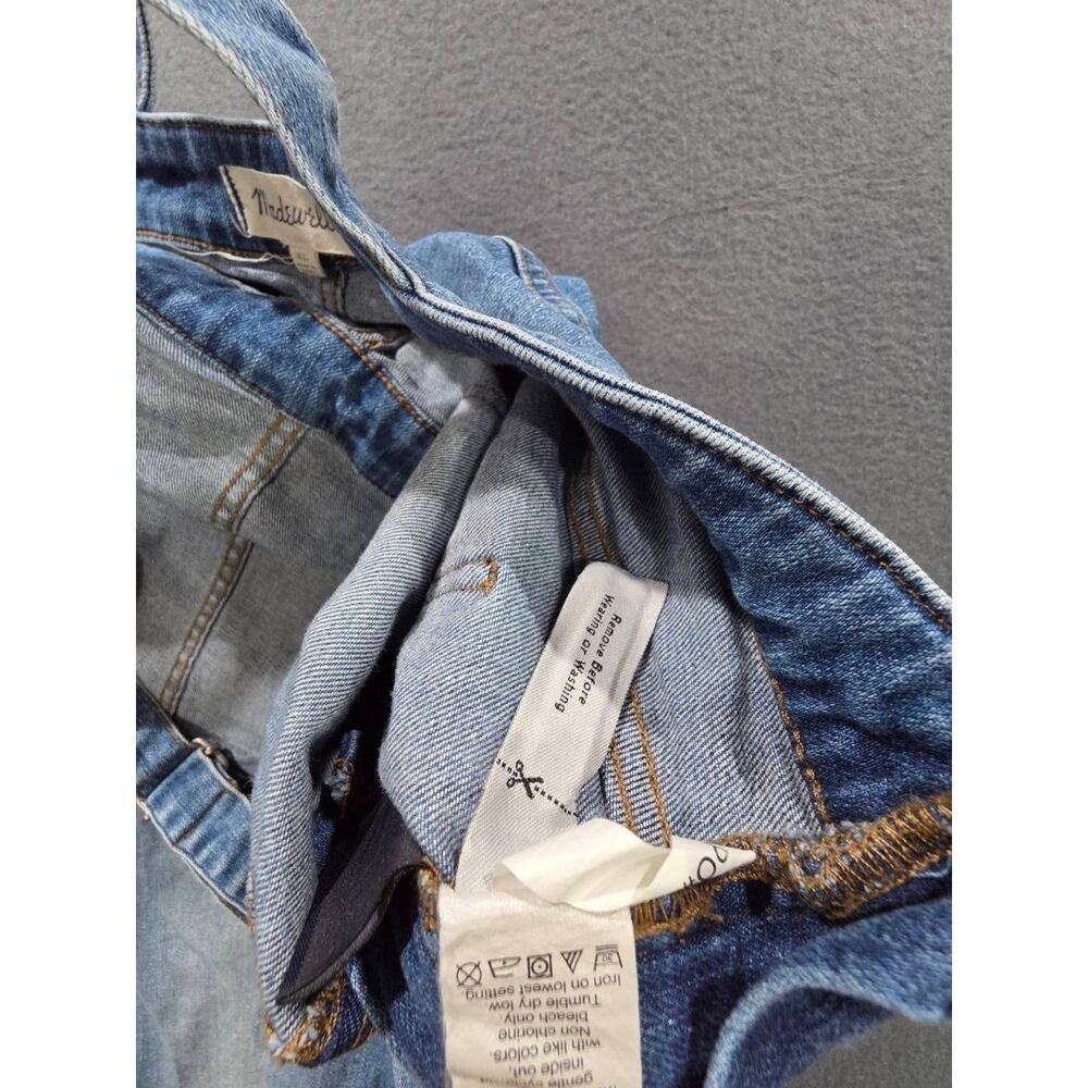Madewell Denim Overalls Blue Medium Wash Skinny Stretch Jeans Casual XL A008858 - Picture 6 of 12